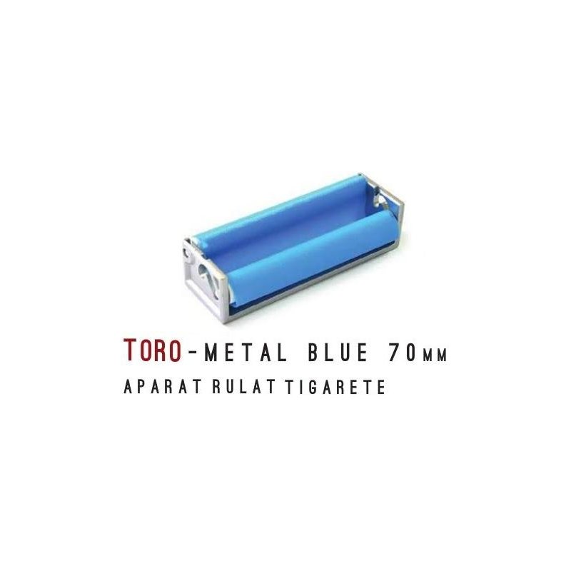 Aparat rulat tigarete metal Blue 70 mm Toro