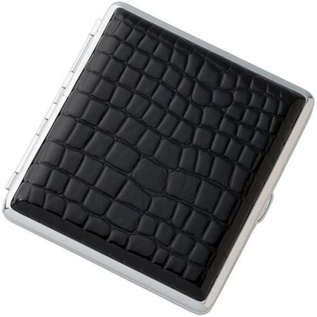 Tabachera Angelo Croc Negru Cauciuc 20 tigarete
