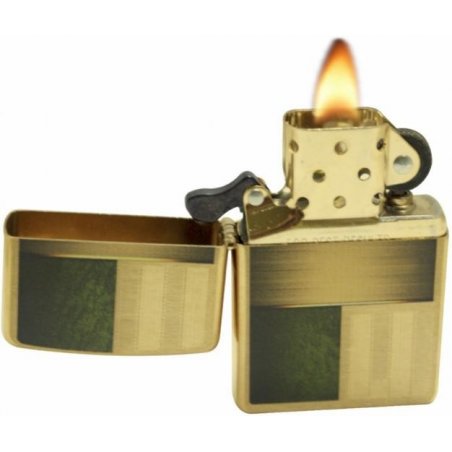 Bricheta Zippo Brushed Brass Solid