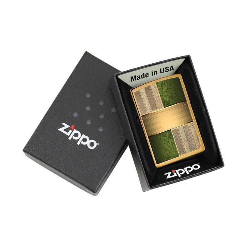 Bricheta Zippo Brushed Brass Solid