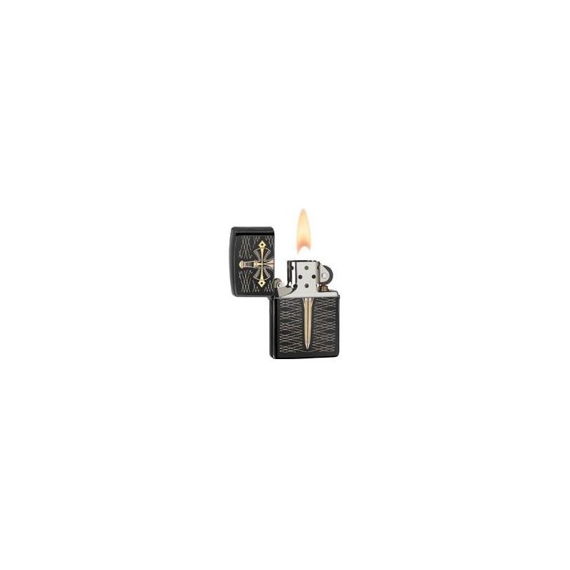 Bricheta Zippo Sword Laser Two Tones Ebony