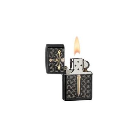 Bricheta Zippo Sword Laser Two Tones Ebony