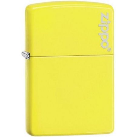 Bricheta Zippo Plain Logo Neon Yellow