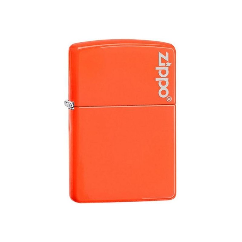 Bricheta Zippo Plain Logo Neon Orange
