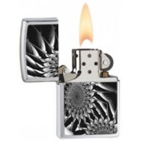 Bricheta Zippo Metal Abstract Brushed Chrome