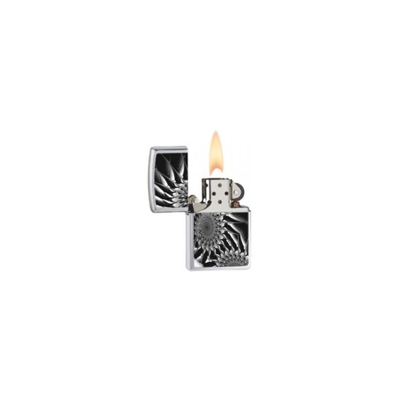 Bricheta Zippo Metal Abstract Brushed Chrome