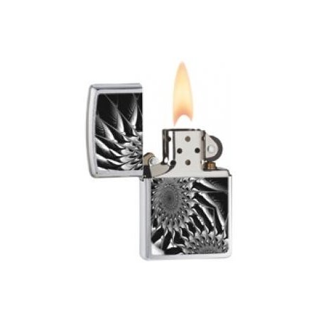 Bricheta Zippo Metal Abstract Brushed Chrome
