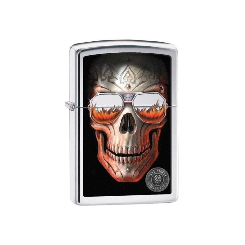 Bricheta Zippo Anne Stokes Coll 6 Polished Chrome