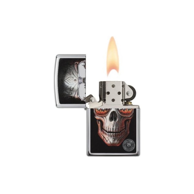 Bricheta Zippo Anne Stokes Coll 6 Polished Chrome