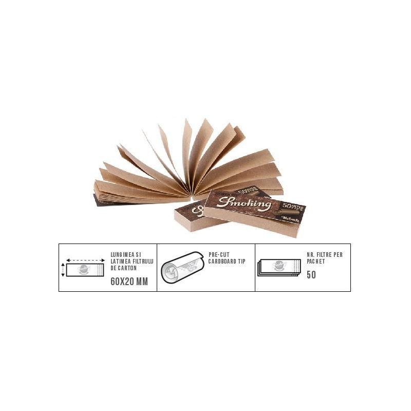 Filtre carton Smoking Filter Tips Brown 50