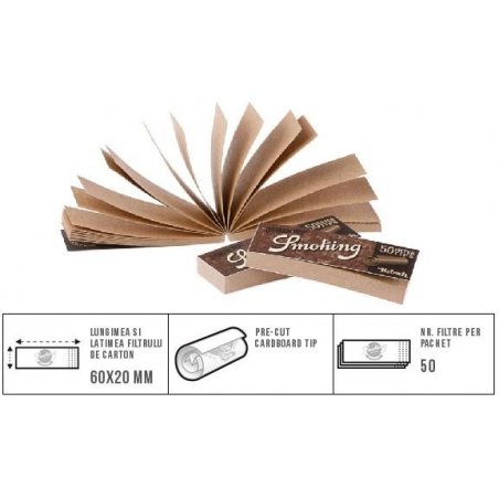 Filtre carton Smoking Filter Tips Brown 50