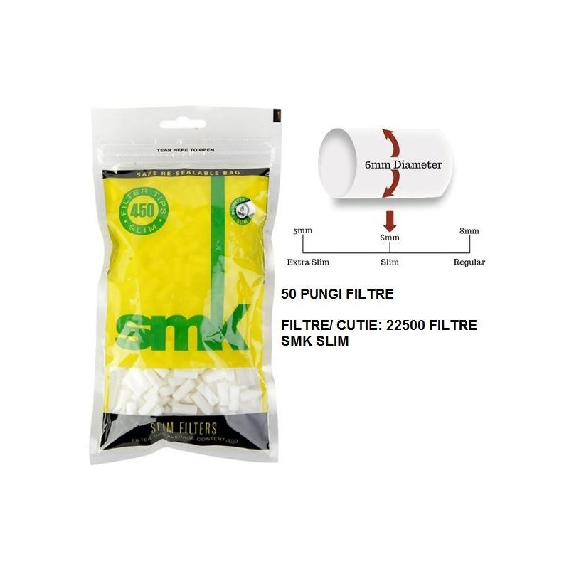 Filtre tigari SMK Filters Slim 50 pungi
