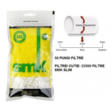 Filtre tigari SMK Filters Slim 50 pungi