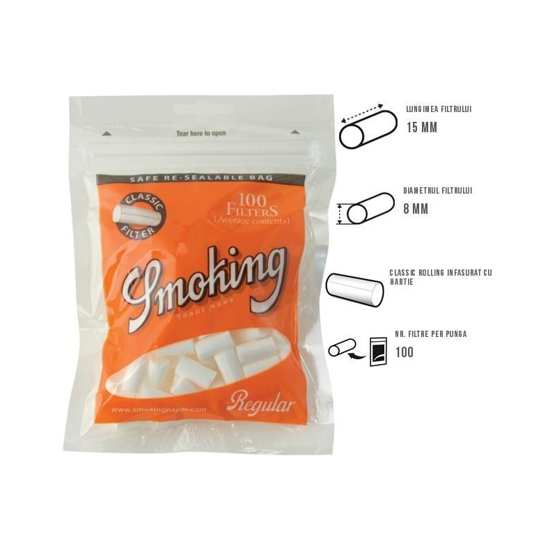 Filtre tigari Smoking Filters Classic Regular 100