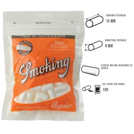 Filtre tigari Smoking Filters Classic Regular 100