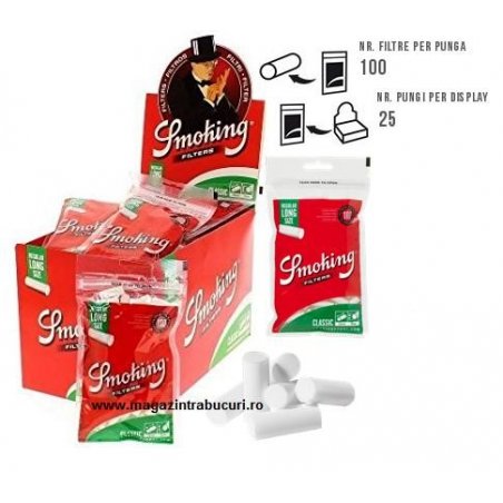 Filtre tigari Smoking Filters Classic Regular Long 25 pungi