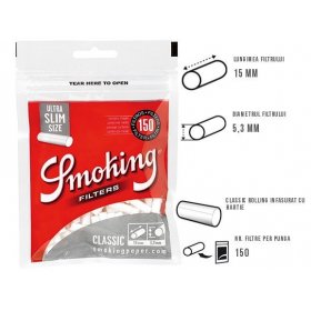 Filtre tigari Smoking Filters Classic Ultra Slim 34 pungi