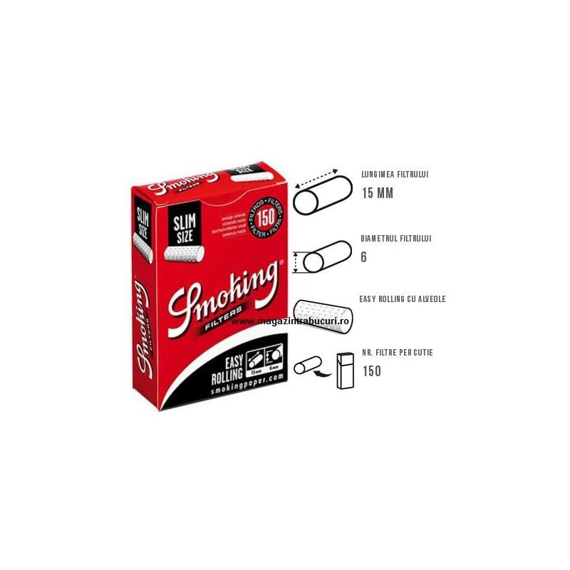 Filtre tigari Smoking Easy Slim 150