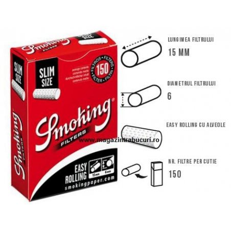 Filtre tigari Smoking Easy Slim 150