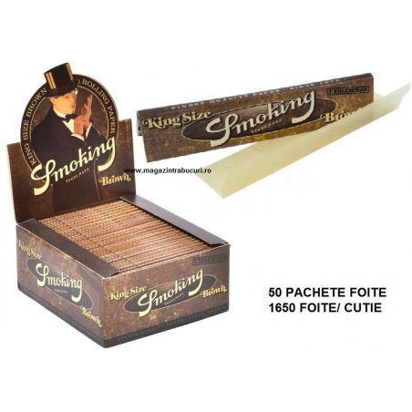 Foite rulat tigari Smoking King Size Brown 50 pachete