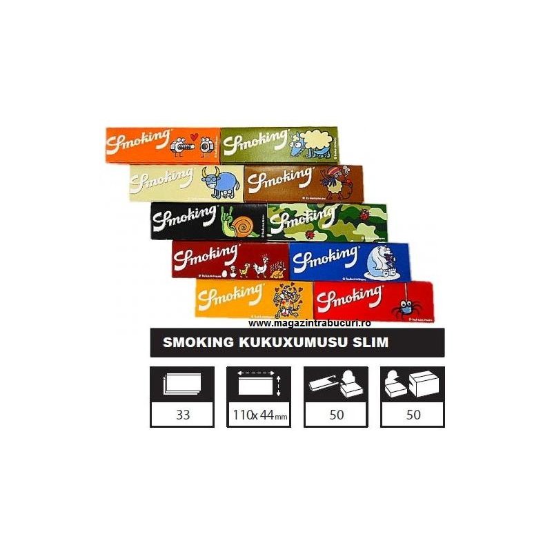 Foite rulat tigari Smoking King Size Kukuxumusu 50 pachete