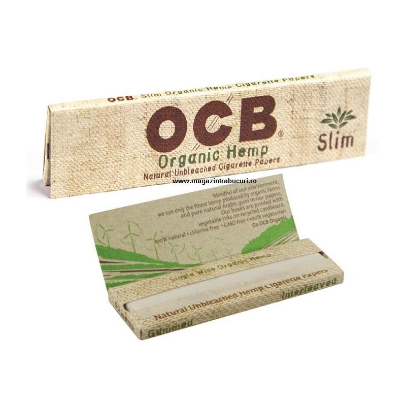 Foite rulat tigari Slim OCB Organic Hemp 32