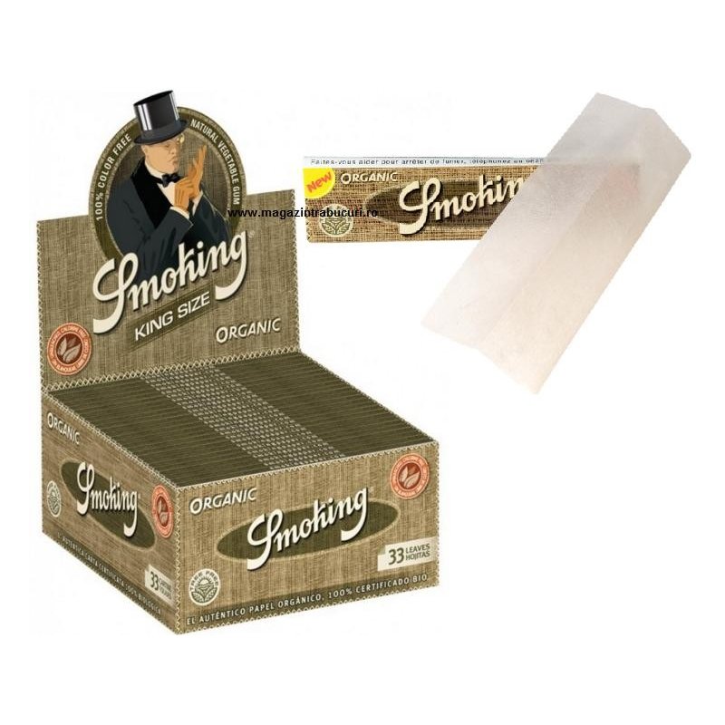 Foite rulat tigari Smoking King Size Organic 50 pachete