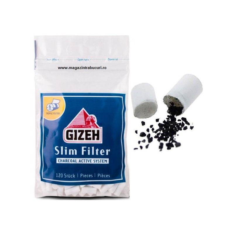 Filtre rulat tigari Gizeh Slim Carbon 120