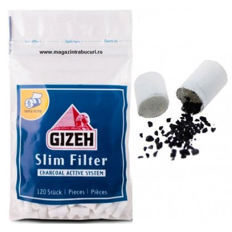 Filtre rulat tigari Gizeh Slim Carbon 120