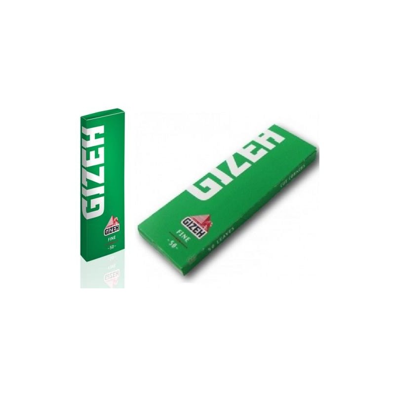 Foite rulat tigari Gizeh Fine Green Cut Corners 50