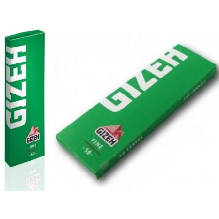 Foite rulat tigari Gizeh Fine Green Cut Corners 50