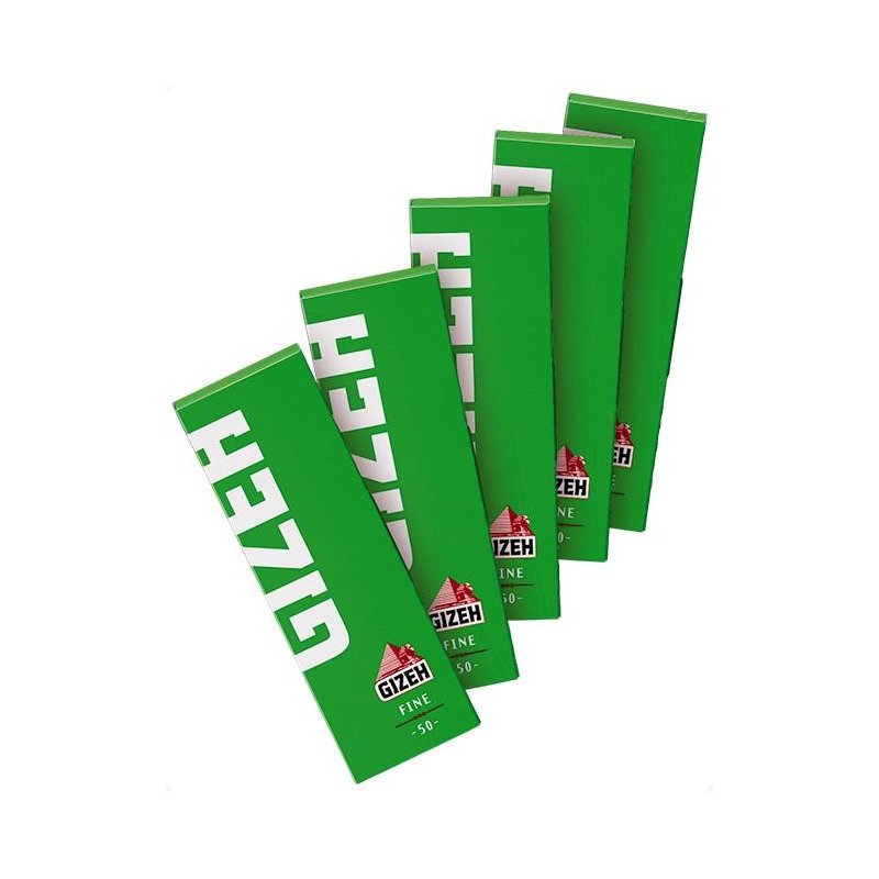 Foite rulat tigari Gizeh Fine Green Cut Corners 50