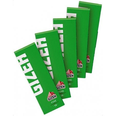 Foite rulat tigari Gizeh Fine Green Cut Corners 50