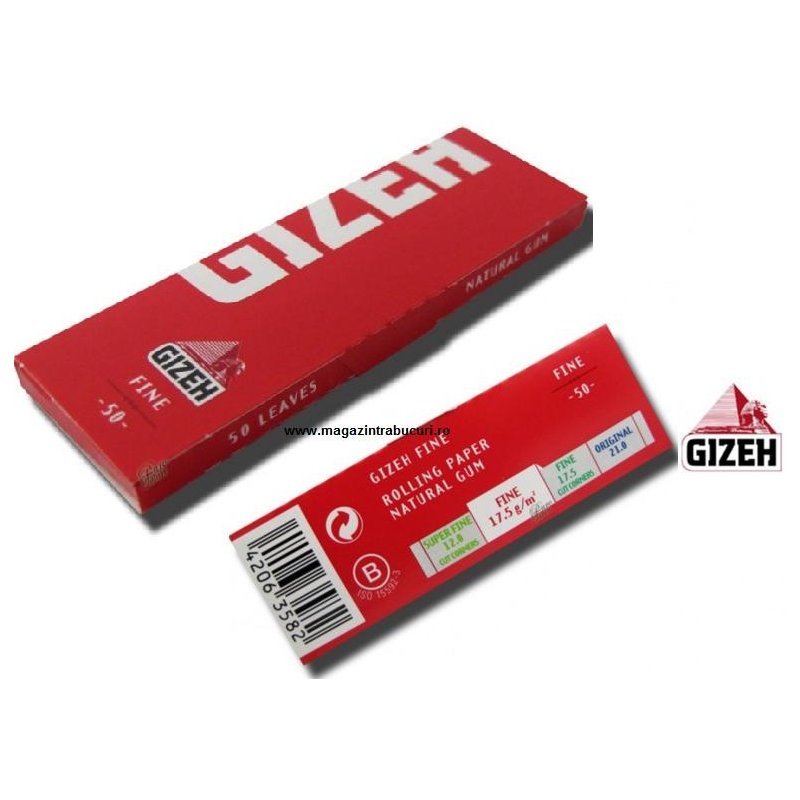 Foite rulat tigari Gizeh Fine Red 50