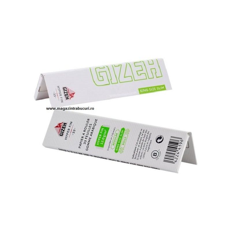 Foite rulat tigari Gizeh Super Fine Slim King Size 33