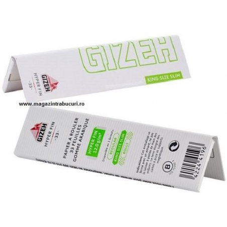 Foite rulat tigari Gizeh Super Fine Slim King Size 33