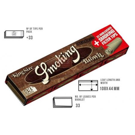 Foite si filtre Smoking King Size Brown 24 pachete