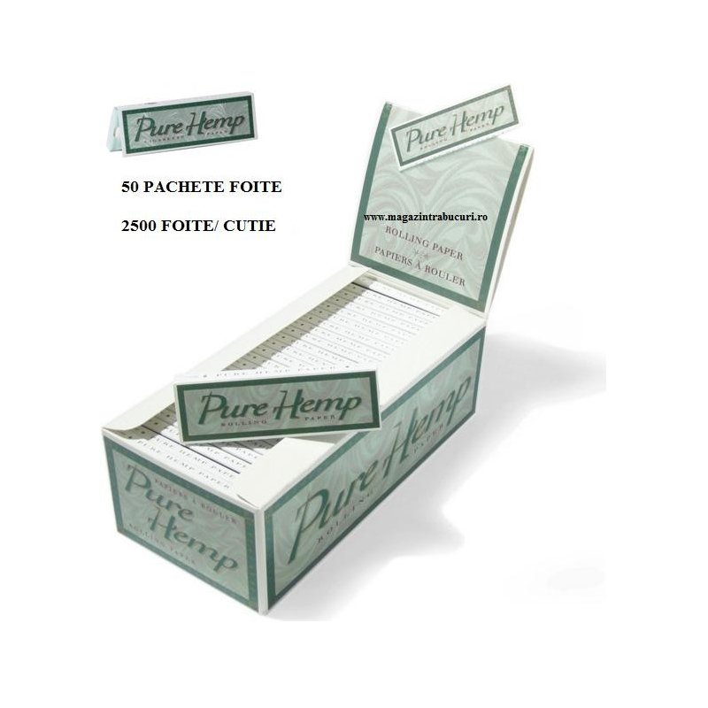 Foite rulat tigari Pure Hemp Regular 50 pachete