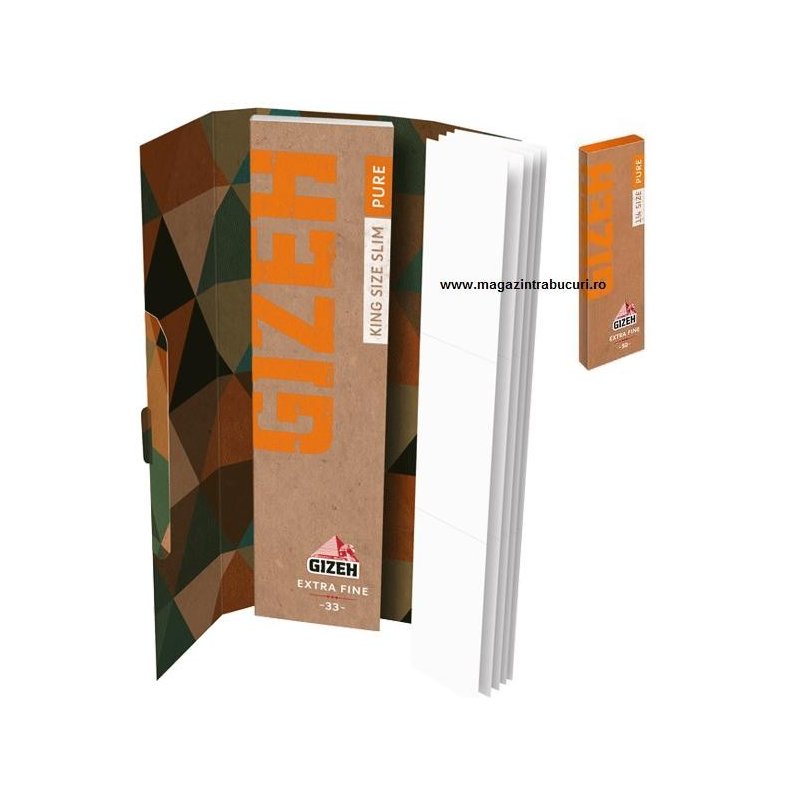 Foite si filtre Gizeh King Size Duo Pure 33 + 33 tips