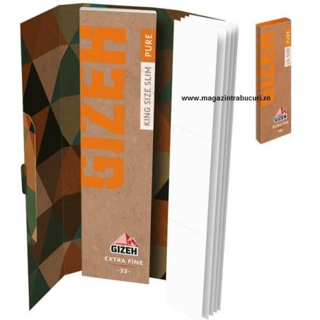Foite si filtre Gizeh King Size Duo Pure 33 + 33 tips