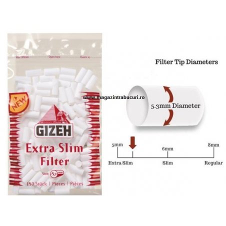 Filtre tigari Gizeh Extra Slim 150