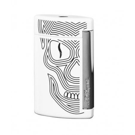 Bricheta S.T. Dupont Minijet Skulls Blanc