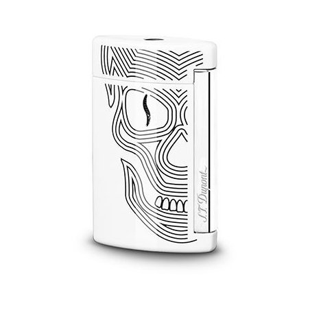 Bricheta S.T. Dupont Minijet Skulls Blanc