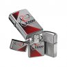 Bricheta Zippo 80th Anniversary Herringbone Sweep Brushed Chrome