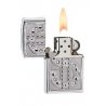 Bricheta Zippo Bling Emblem Polished Chrome Swarovski