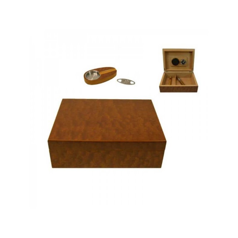 Set Angelo Humidor si accesorii Dark Brown 20