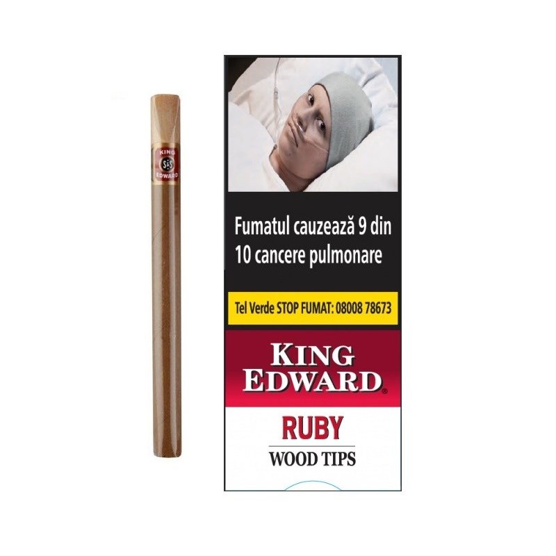 Tigari de foi King Edward Wood Tips Ruby 5