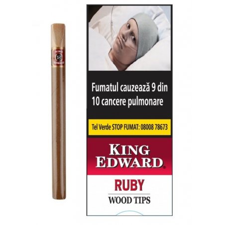 Tigari de foi King Edward Wood Tips Ruby 5