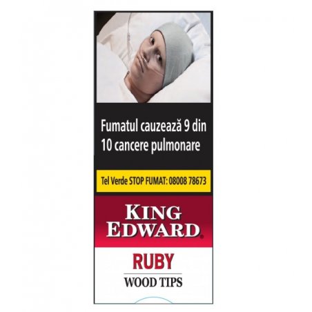 Tigari de foi King Edward Wood Tips Ruby 5